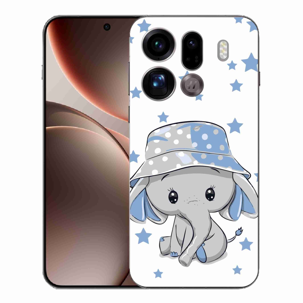 Gélový kryt mmCase na Oppo Find X9 Pro - modrý slon