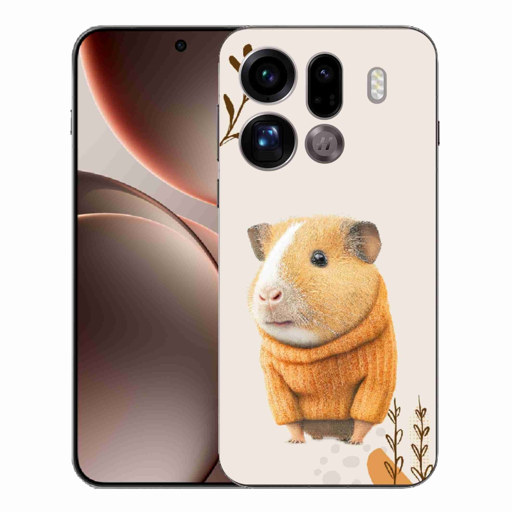 Gélový kryt mmCase na Oppo Find X9 Pro - morča vo svetri
