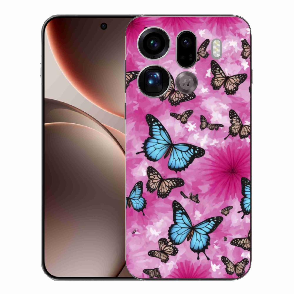 Gélový kryt mmCase na Oppo Find X9 Pro - motýlia záhrada