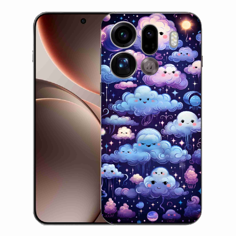 Gélový kryt mmCase na Oppo Find X9 Pro - mráčiky