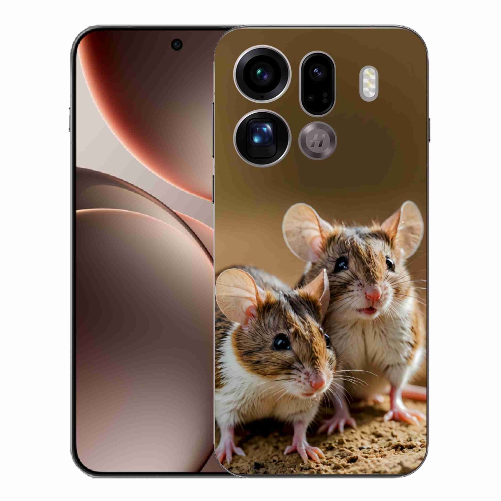 Gélový kryt mmCase na Oppo Find X9 Pro - myší duo