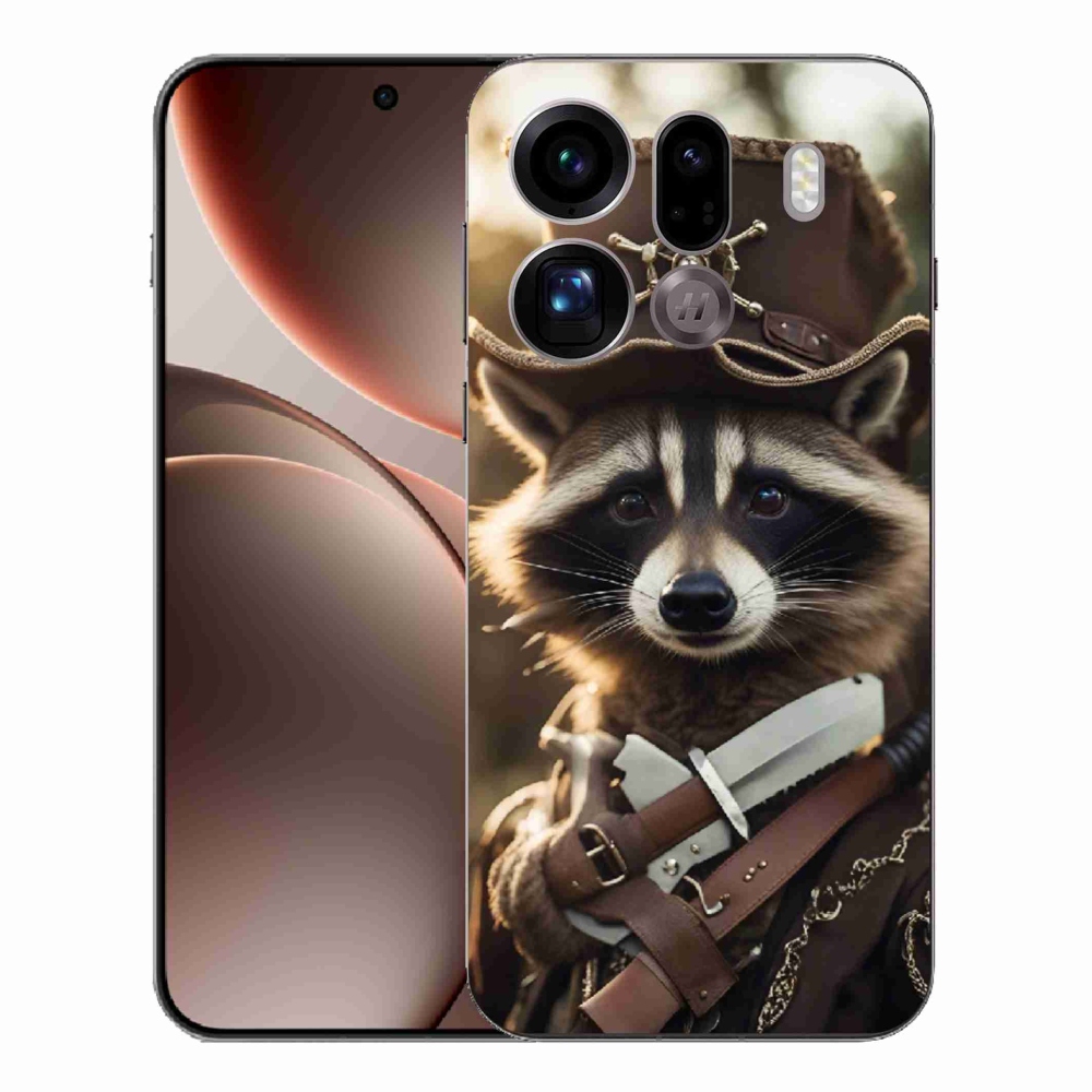 Gélový kryt mmCase na Oppo Find X9 Pro - mýval v uniforme