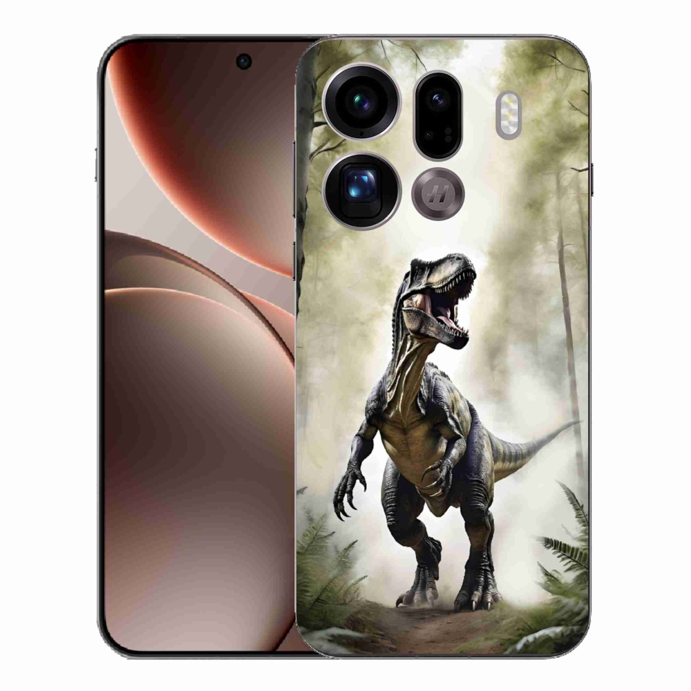 Gélový kryt mmCase na Oppo Find X9 Pro - naštvaný T-Rex