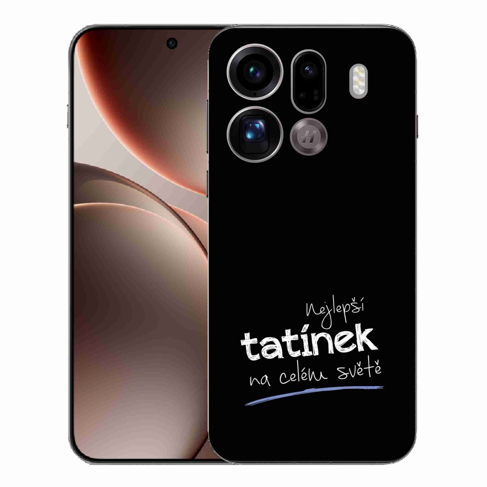 Gélový kryt mmCase na Oppo Find X9 Pro - najlepší otecko 4 čierne pozadie