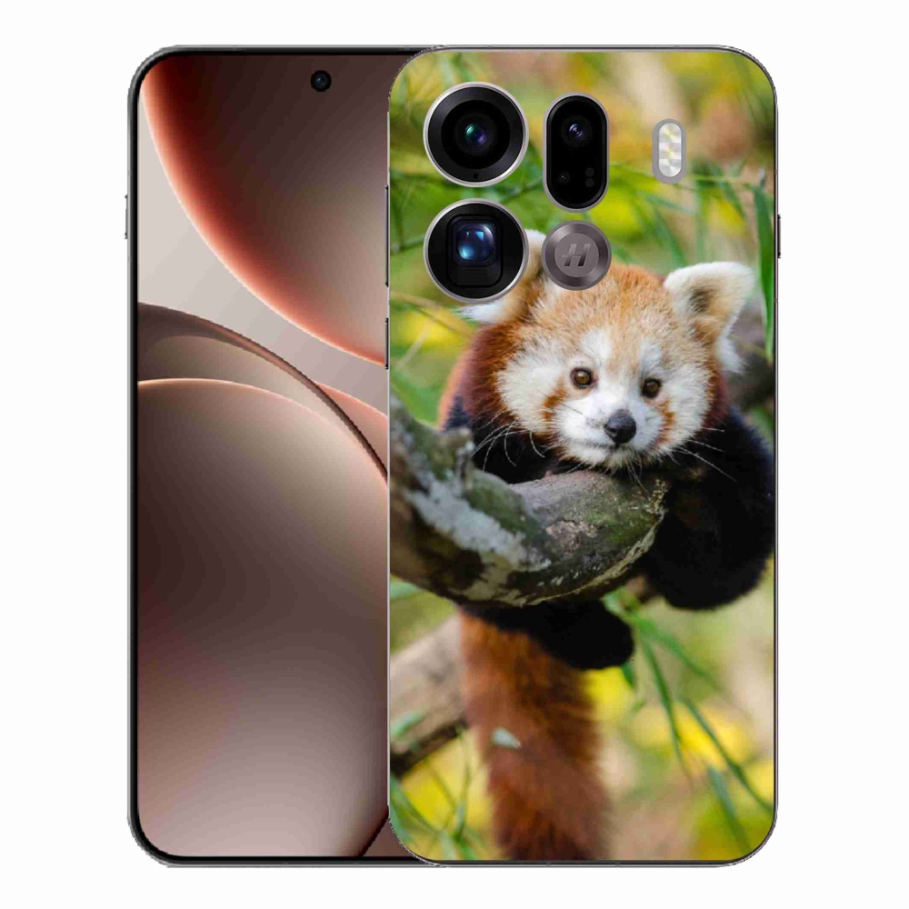 Gélový kryt mmCase na Oppo Find X9 Pro - panda červená