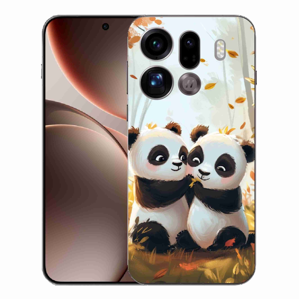 Gélový kryt mmCase na Oppo Find X9 Pro - pandy
