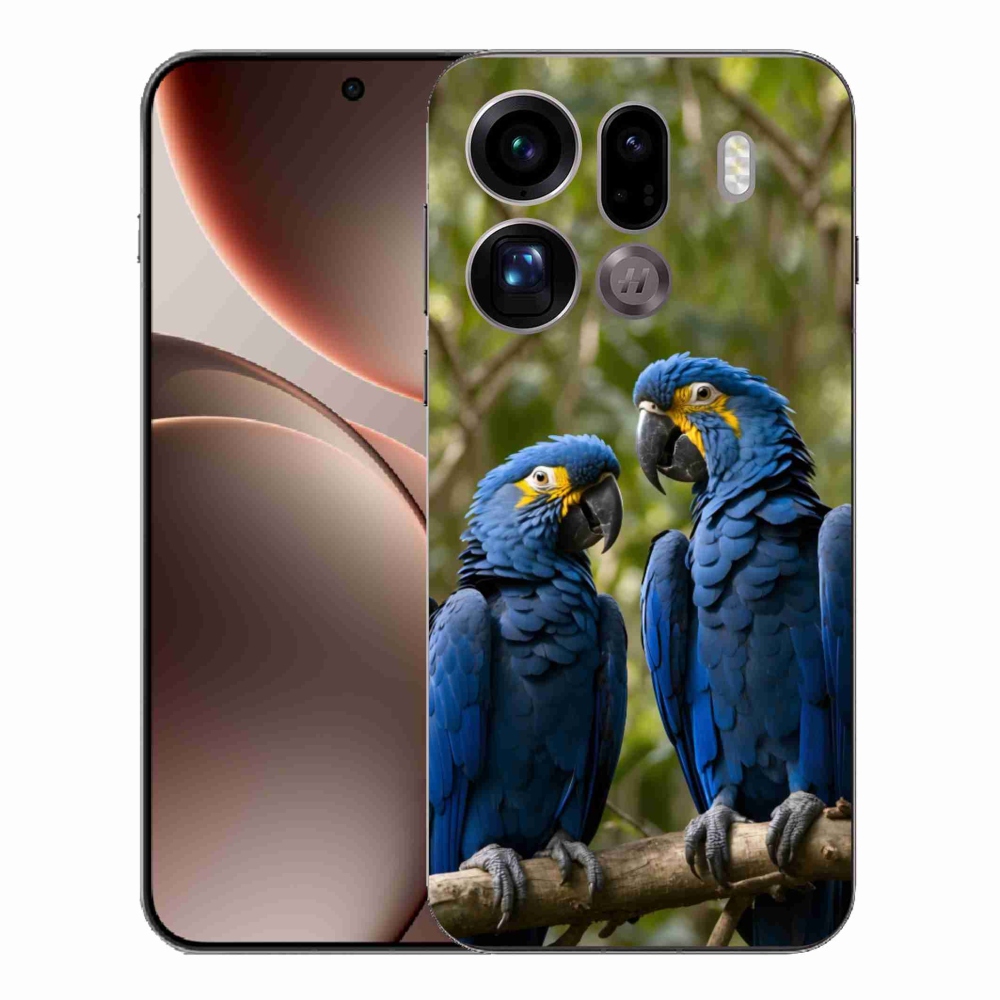 Gélový kryt mmCase na Oppo Find X9 Pro - papagájové duo