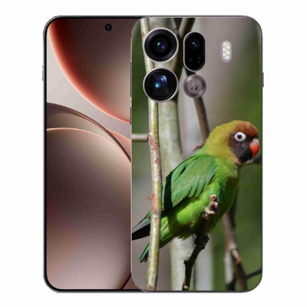 Gélový kryt mmCase na Oppo Find X9 Pro - papagáj agapornis