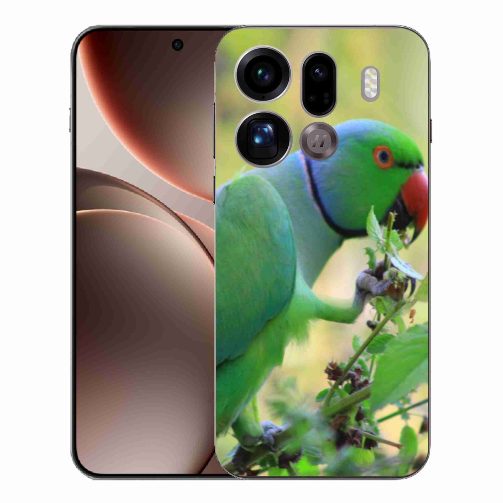 Gélový kryt mmCase na Oppo Find X9 Pro - papagáj alender