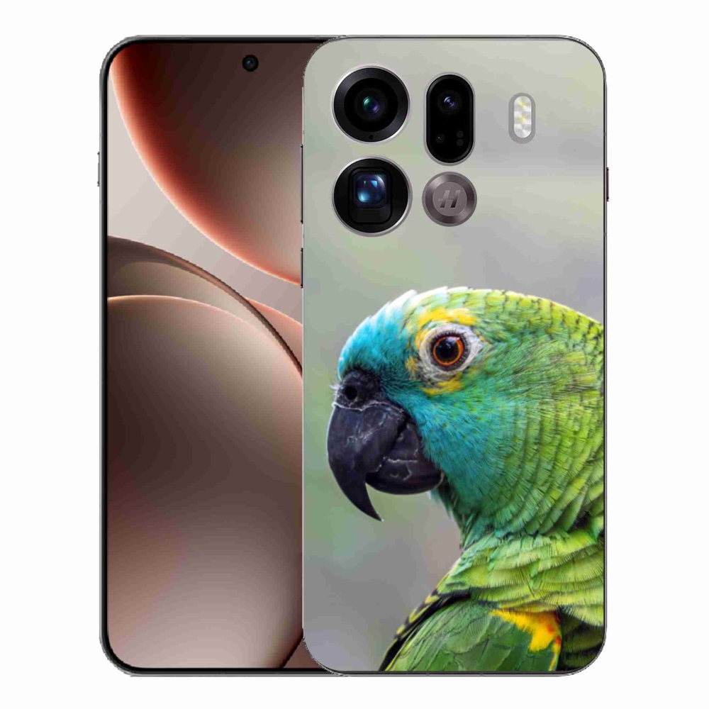 Gélový kryt mmCase na Oppo Find X9 Pro - papagáj amazončan