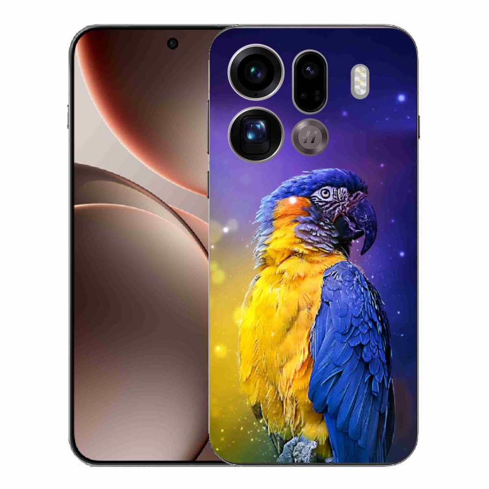 Gélový kryt mmCase na Oppo Find X9 Pro - papagáj ara 1