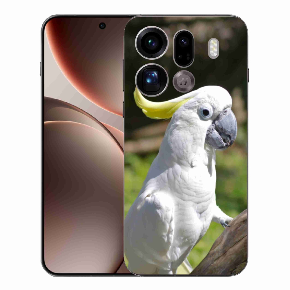 Gélový kryt mmCase na Oppo Find X9 Pro - papagáj kakadu 2