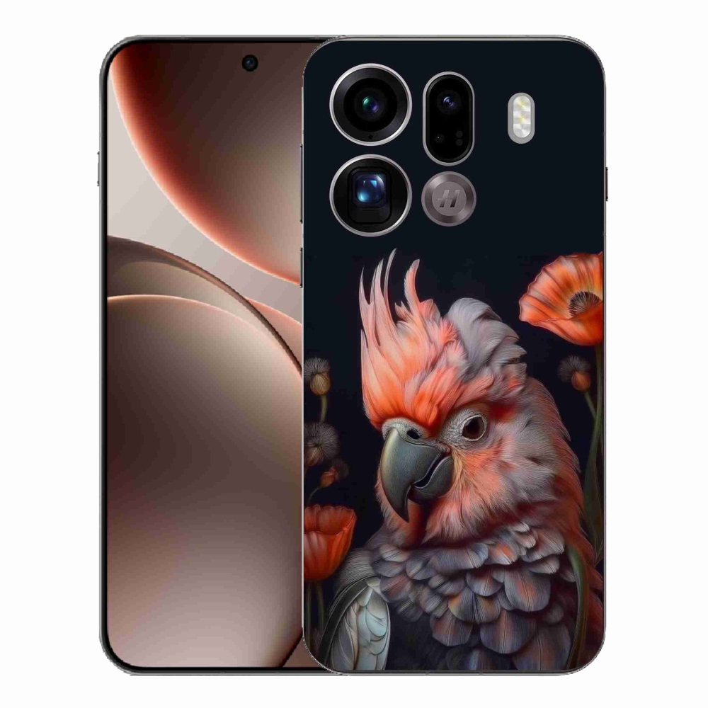 Gélový kryt mmCase na Oppo Find X9 Pro - papagáj kakadu vo farbách