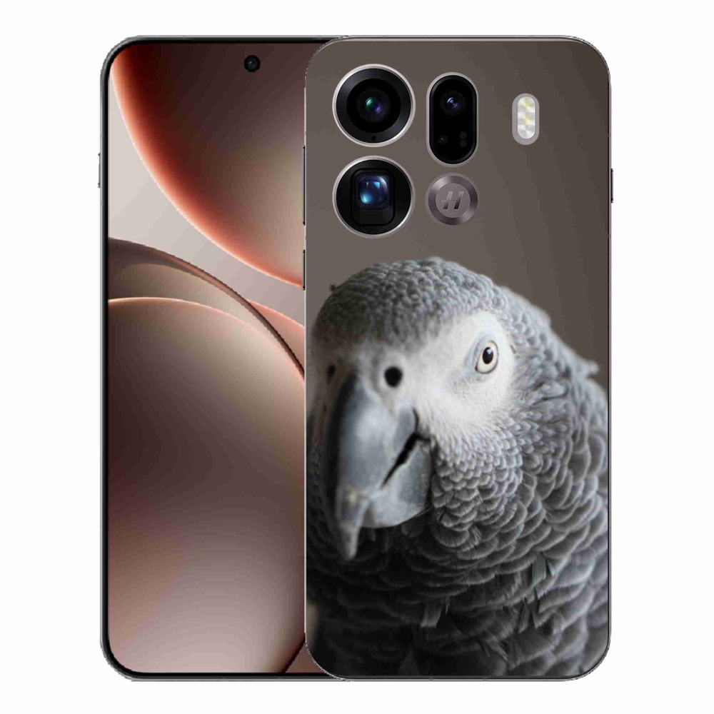 Gélový kryt mmCase na Oppo Find X9 Pro - papagáj žako 2