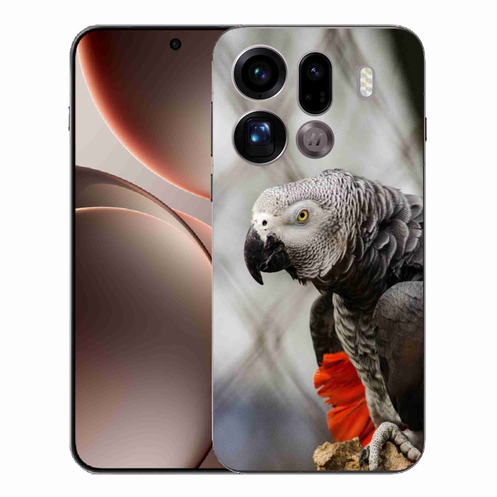 Gélový kryt mmCase na Oppo Find X9 Pro - papagáj žako 3
