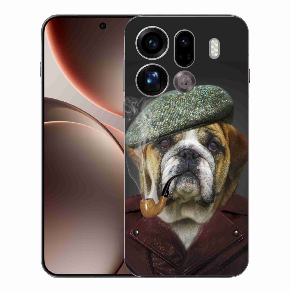 Gélový kryt mmCase na Oppo Find X9 Pro - pes s fajkou