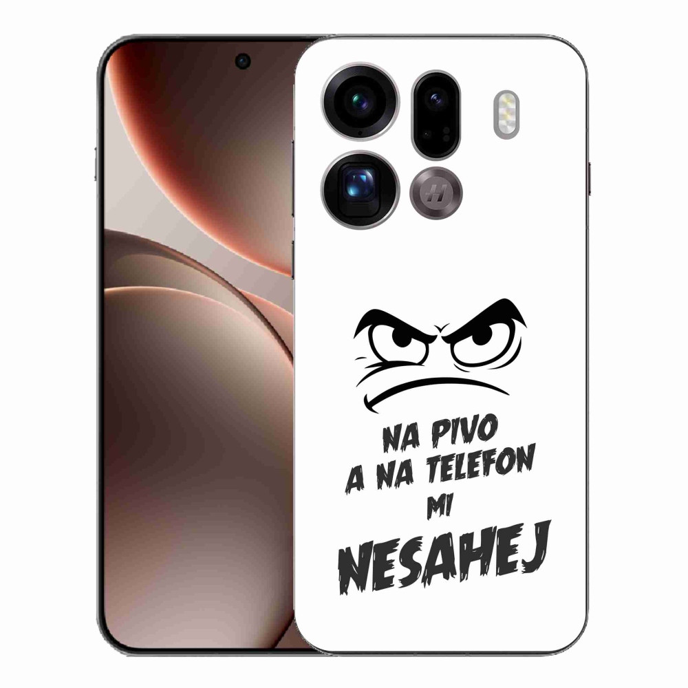 Gélový kryt mmCase na Oppo Find X9 Pro - pivný motív 2 biele pozadie