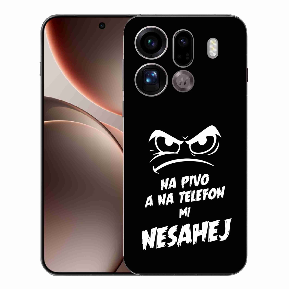 Gélový kryt mmCase na Oppo Find X9 Pro - pivný motív 2 čierne pozadie