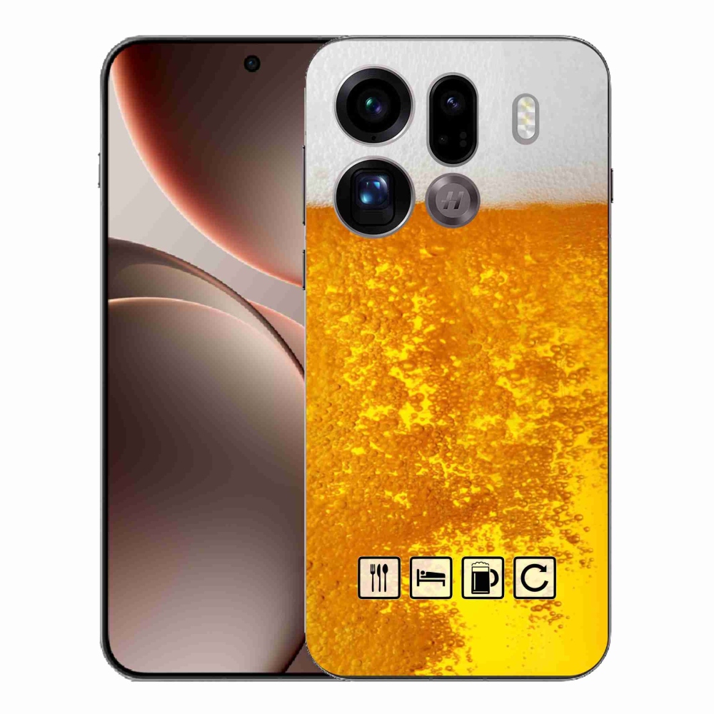 Gélový kryt mmCase na Oppo Find X9 Pro - pivný motív 3