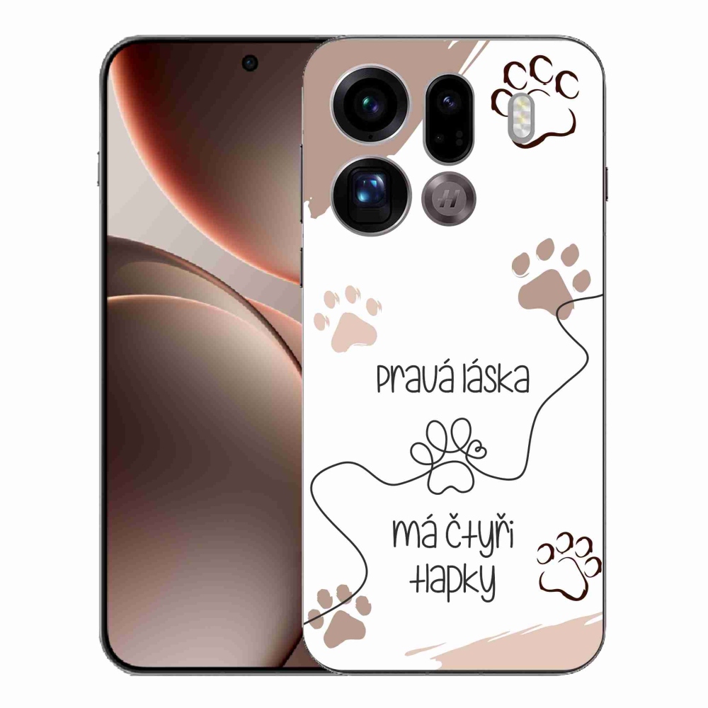 Gélový kryt mmCase na Oppo Find X9 Pro - psí motív 1 biele pozadie