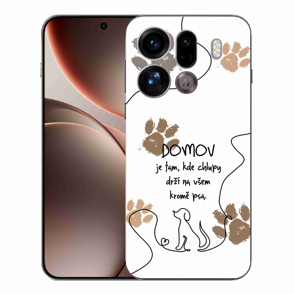 Gélový kryt mmCase na Oppo Find X9 Pro - psí motív biele pozadie