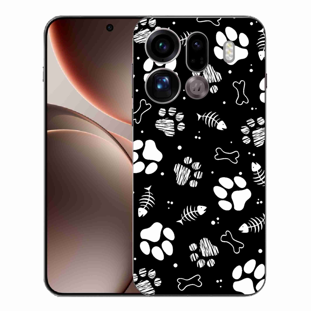 Gélový kryt mmCase na Oppo Find X9 Pro - psie labky