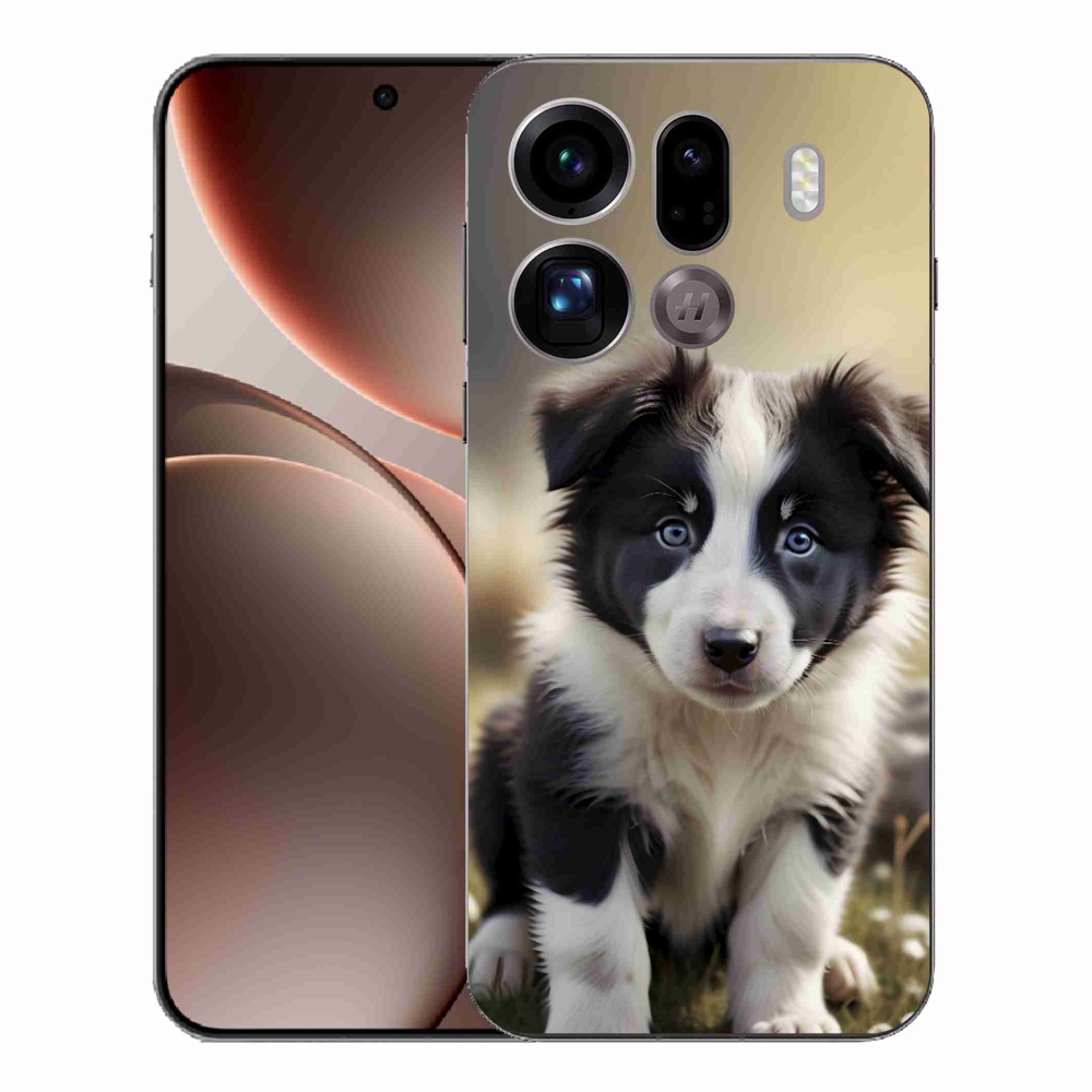 Gélový kryt mmCase na Oppo Find X9 Pro - roztomilá border kólia