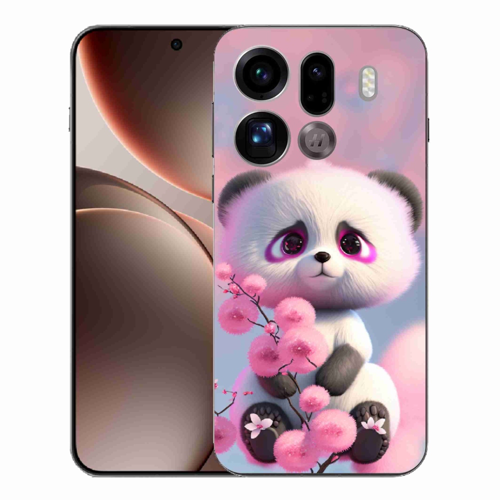 Gélový kryt mmCase na Oppo Find X9 Pro - roztomilá panda 1