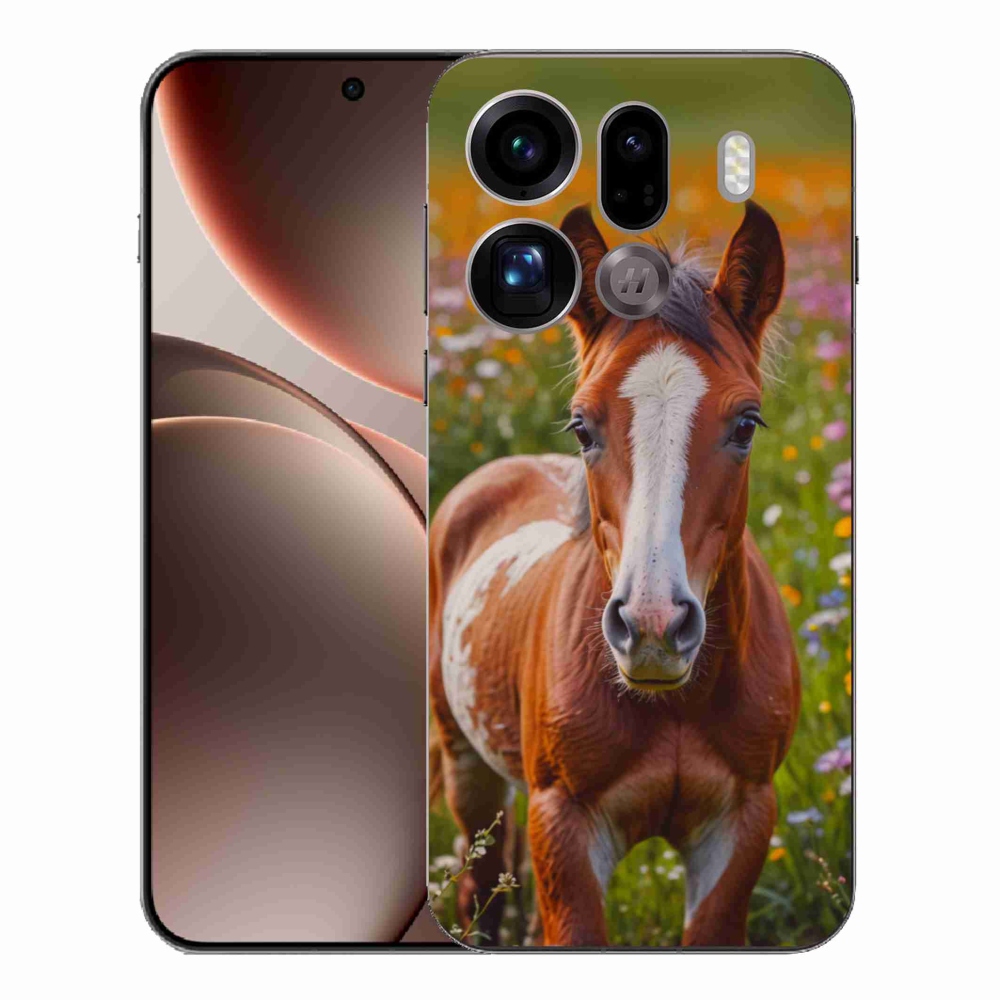 Gélový kryt mmCase na Oppo Find X9 Pro - roztomilé žriebä