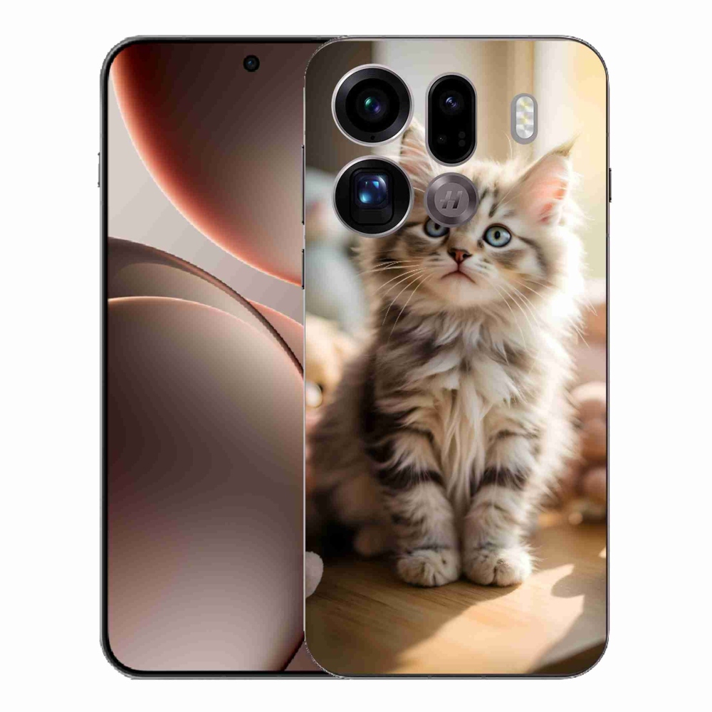 Gélový kryt mmCase na Oppo Find X9 Pro - roztomilé mačiatko 10