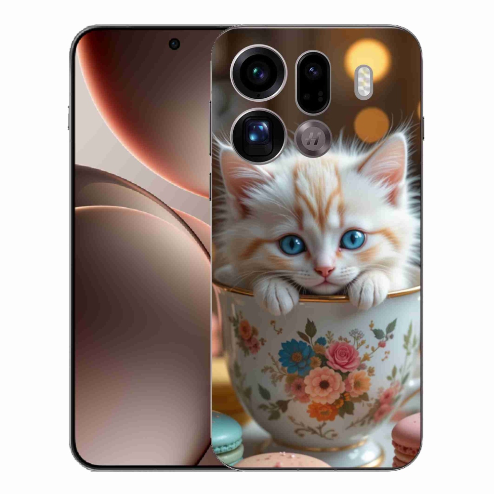 Gélový kryt mmCase na Oppo Find X9 Pro - roztomilé mačiatko 6