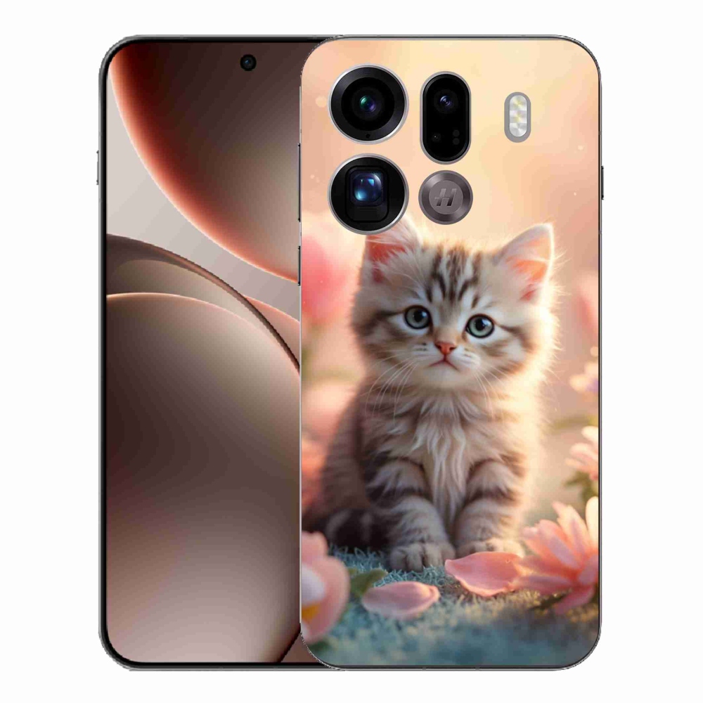 Gélový kryt mmCase na Oppo Find X9 Pro - roztomilé mačiatko 8