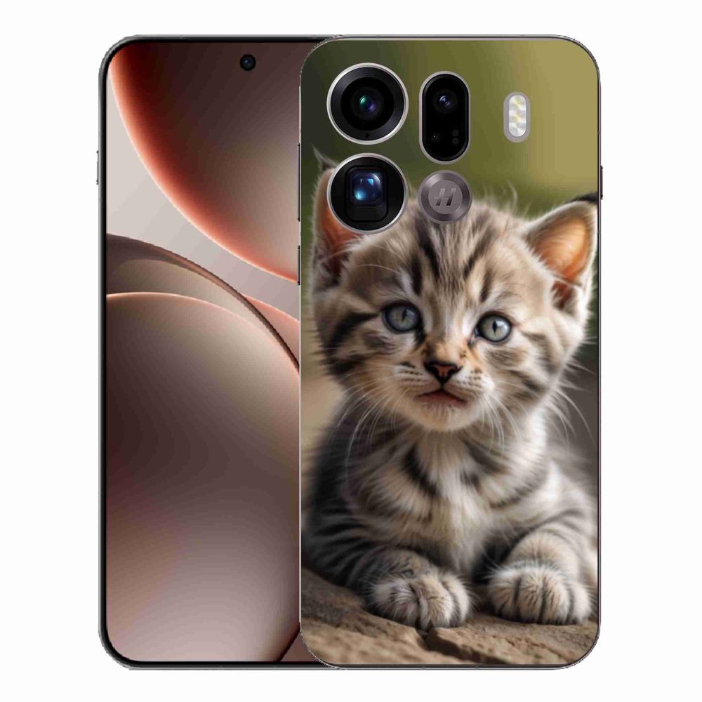 Gélový kryt mmCase na Oppo Find X9 Pro - roztomilé mačiatko 9