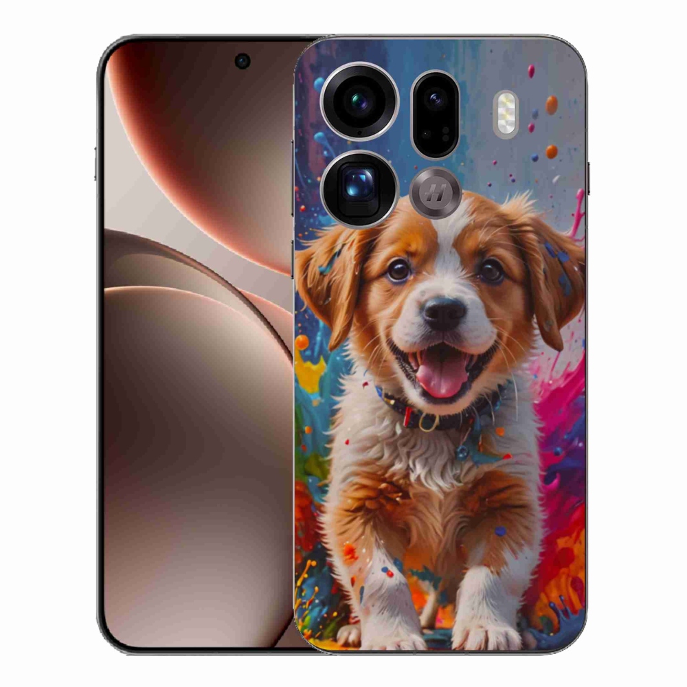 Gélový kryt mmCase na Oppo Find X9 Pro - roztomilé šteňa 3