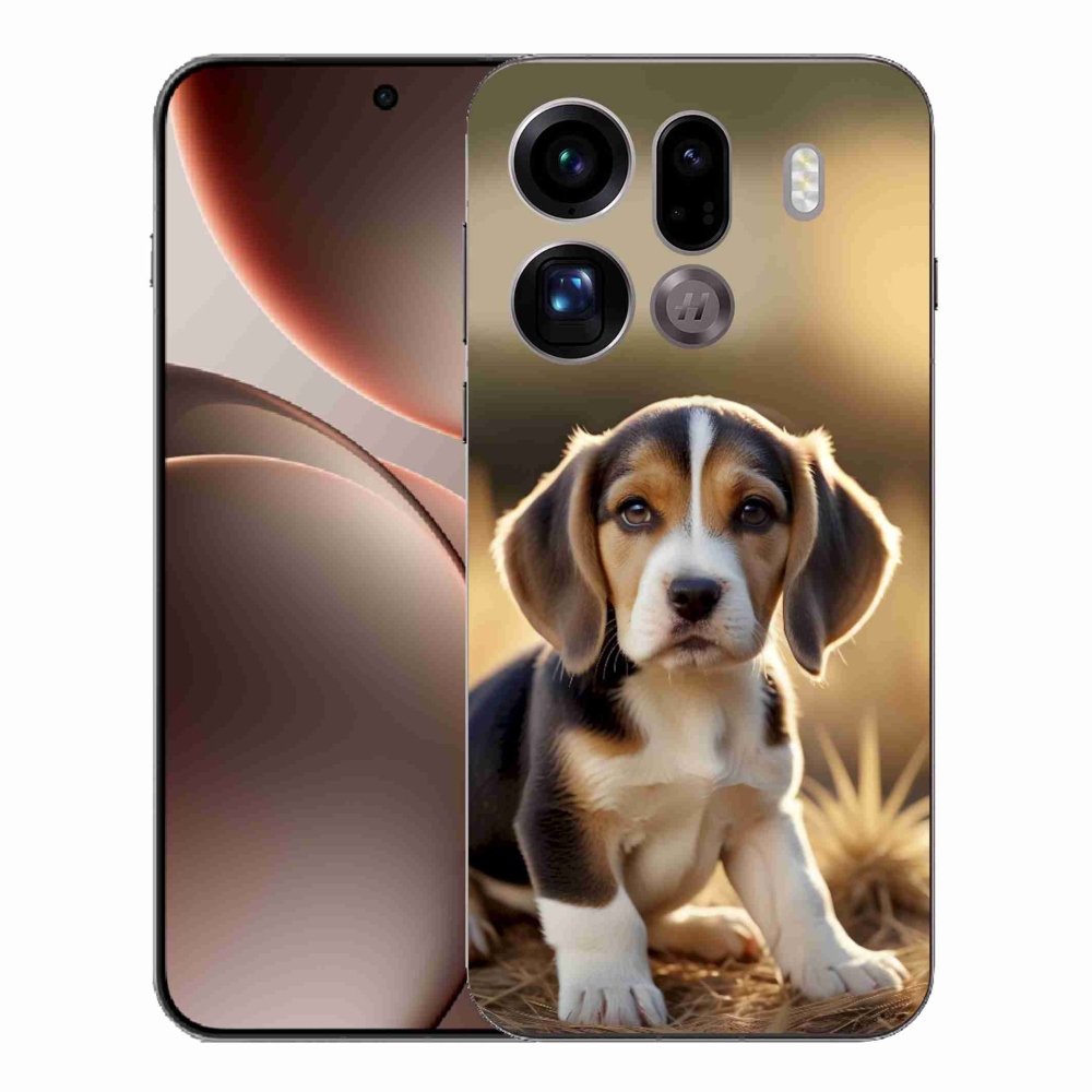 Gélový kryt mmCase na Oppo Find X9 Pro - roztomilý bígl