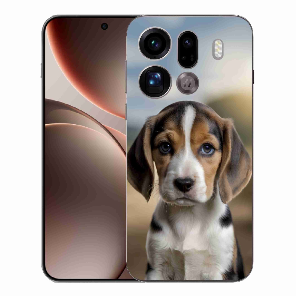 Gélový kryt mmCase na Oppo Find X9 Pro - roztomilý bígl