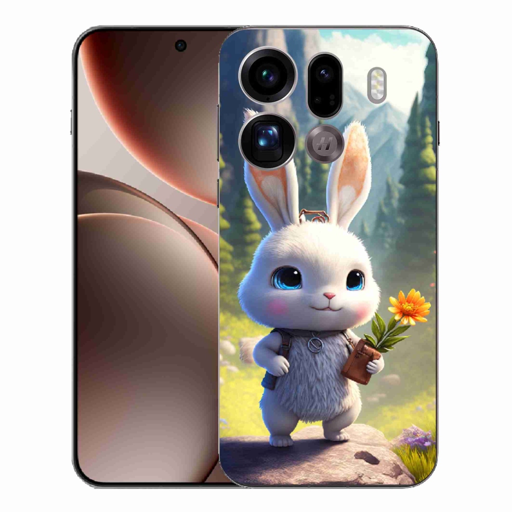 Gélový kryt mmCase na Oppo Find X9 Pro - roztomilý zajačik