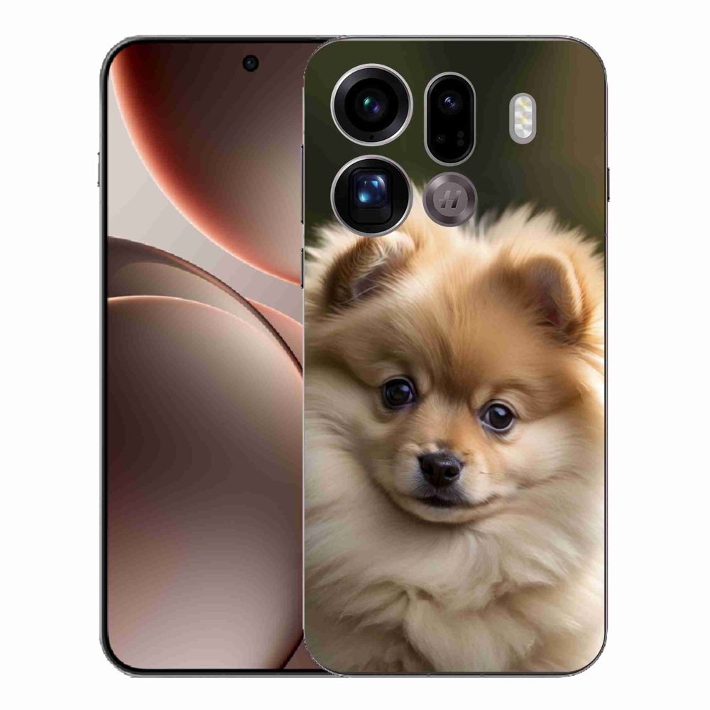 Gélový kryt mmCase na Oppo Find X9 Pro - roztomilý pomeranian 2