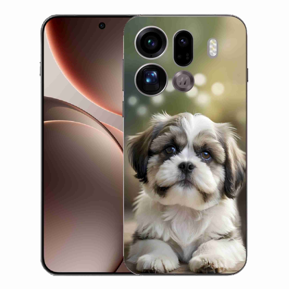 Gélový kryt mmCase na Oppo Find X9 Pro - roztomilý shih-tzu