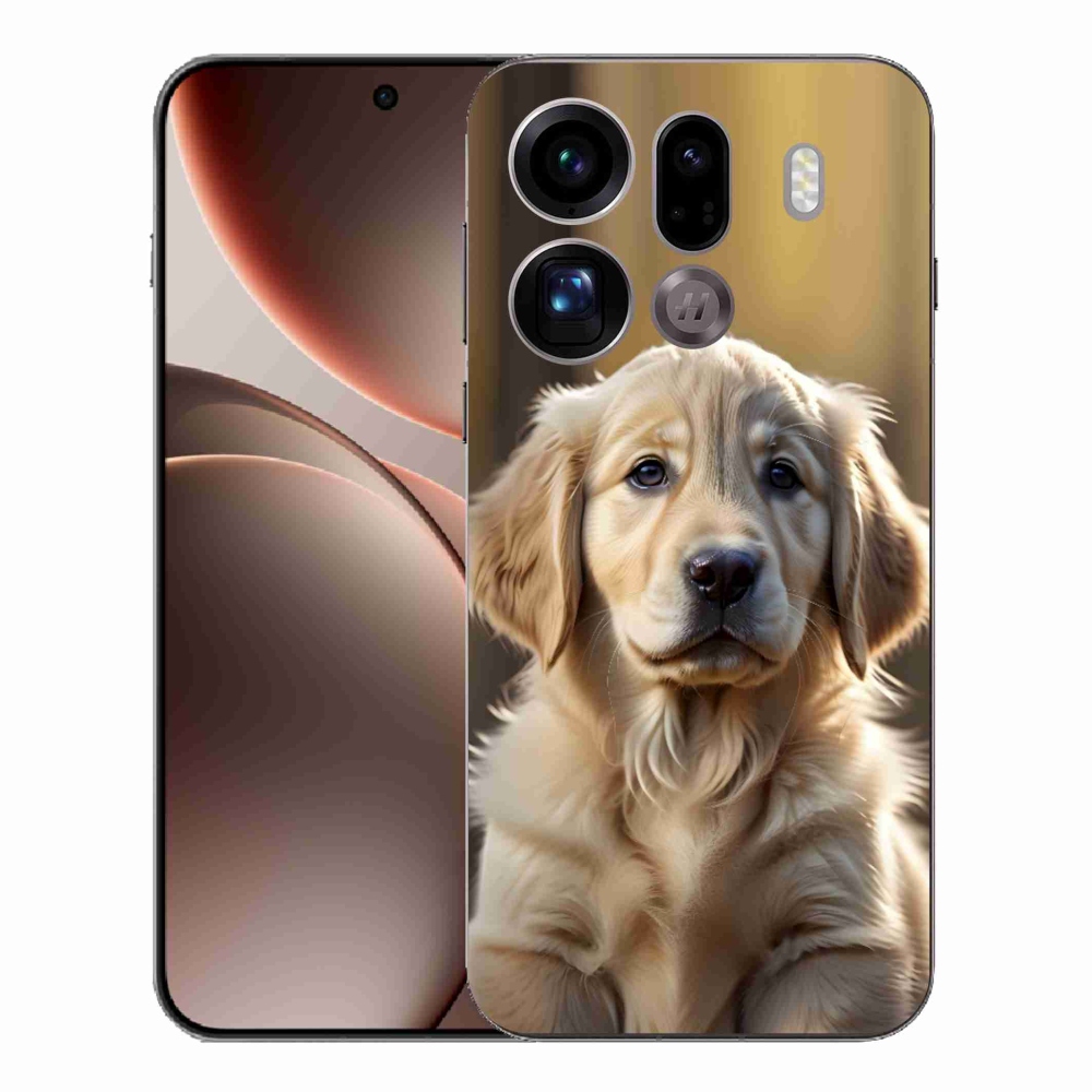 Gélový kryt mmCase na Oppo Find X9 Pro - roztomilý zlatý retriever
