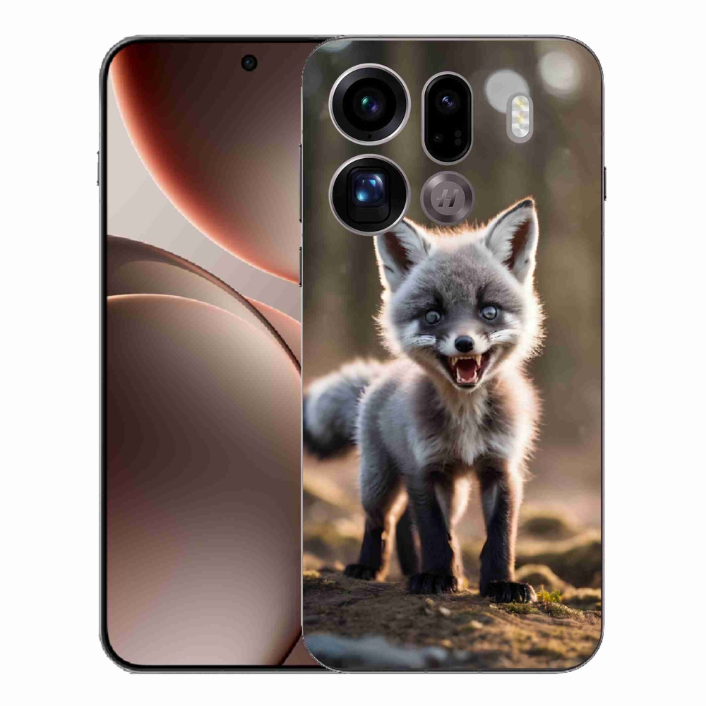 Gélový kryt mmCase na Oppo Find X9 Pro - rozzúrená líška
