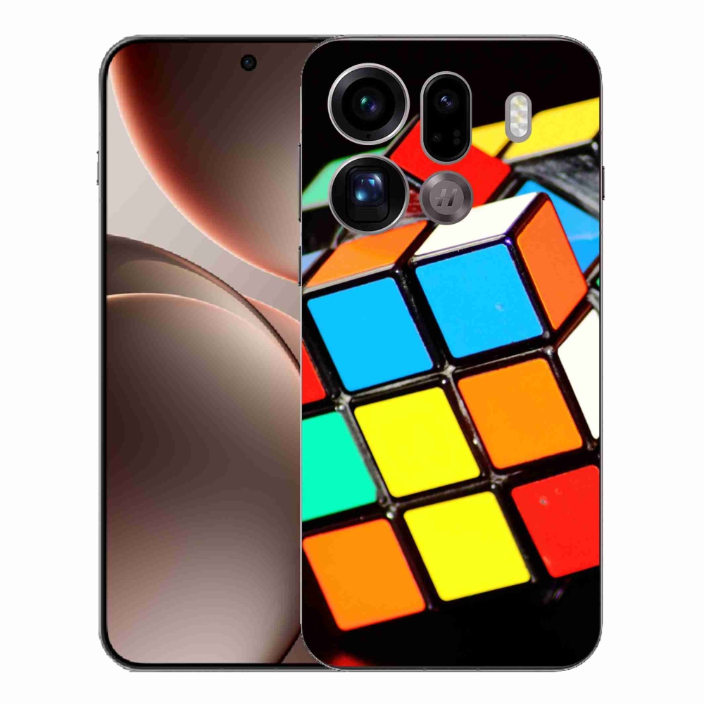 Gélový kryt mmCase na Oppo Find X9 Pro - rubikova kocka