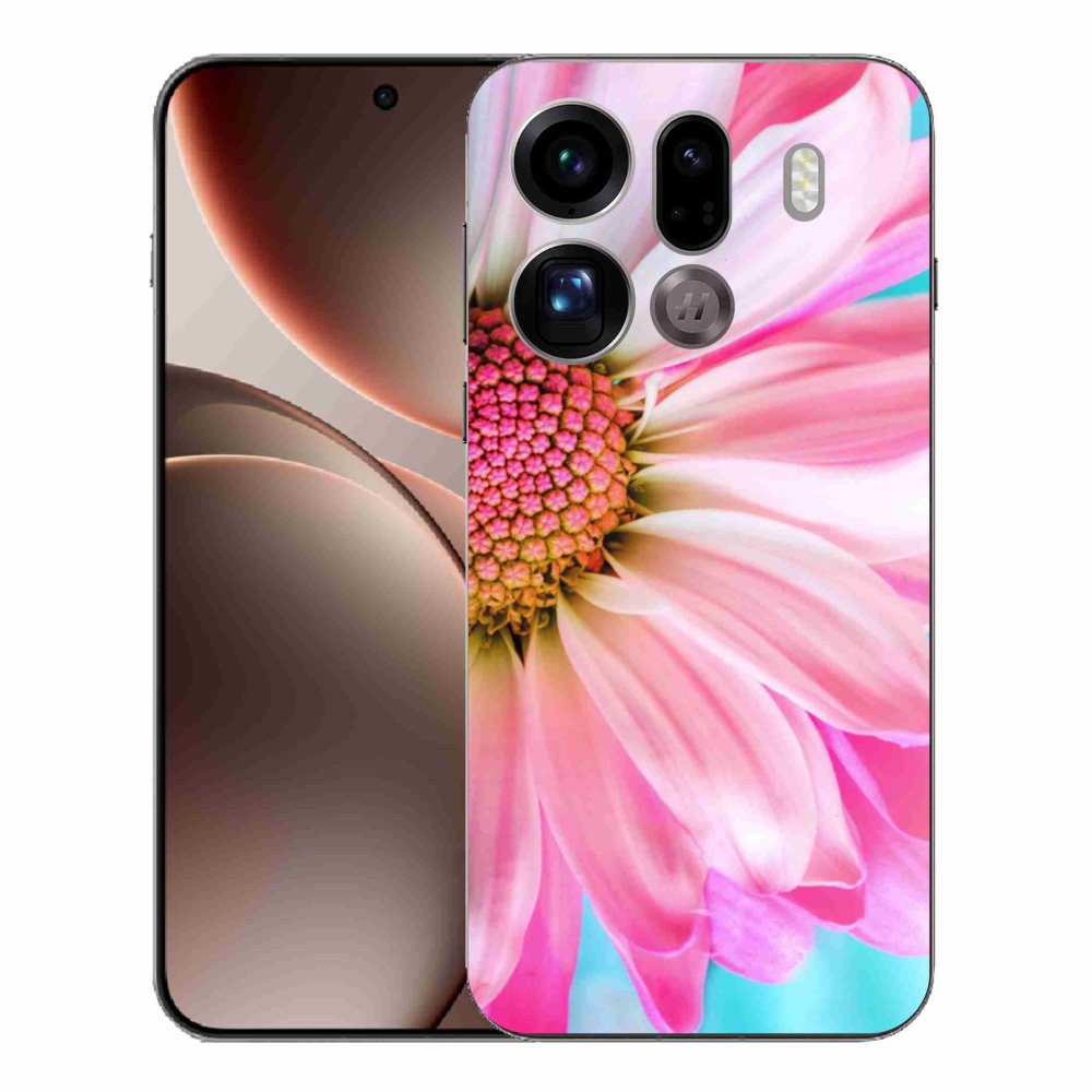 Gélový kryt mmCase na Oppo Find X9 Pro - ružová kvetina
