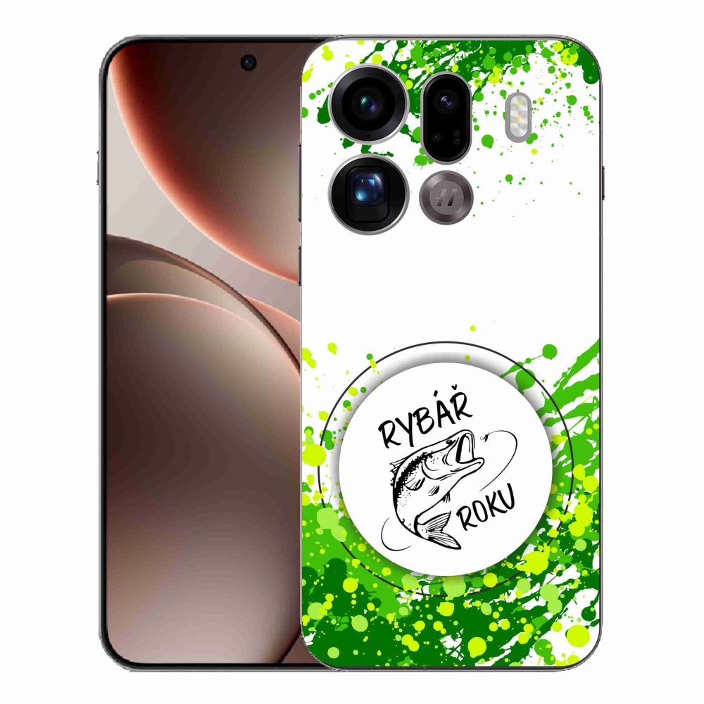 Gélový kryt mmCase na Oppo Find X9 Pro - rybár roka biele pozadie