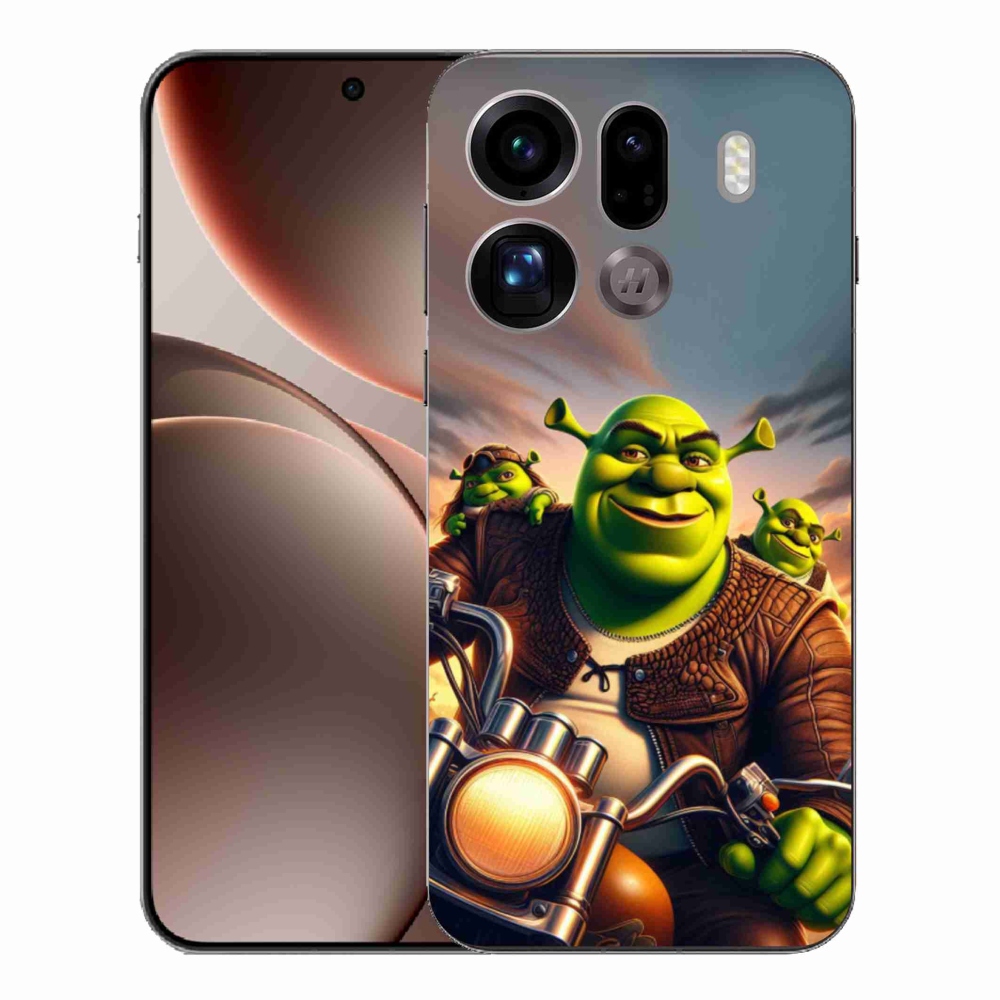 Gélový kryt mmCase na Oppo Find X9 Pro - shrek na motorke