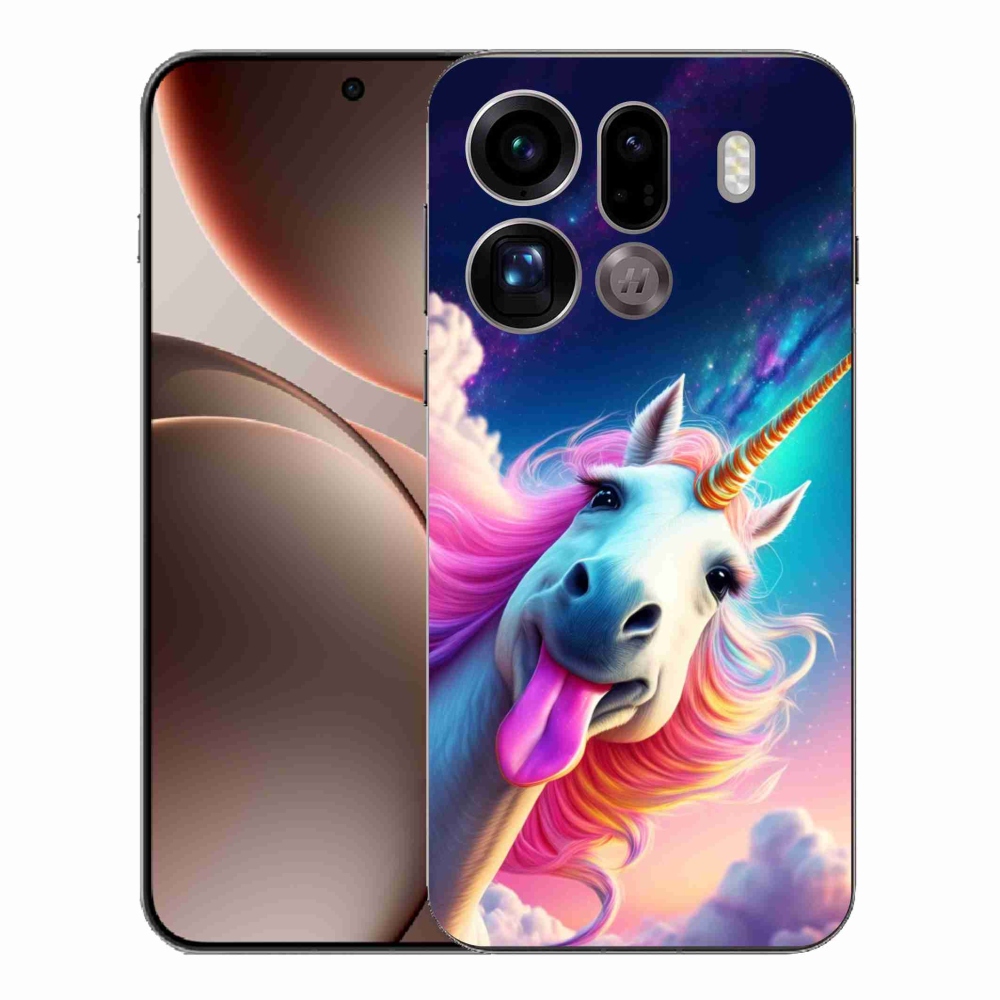 Gélový kryt mmCase na Oppo Find X9 Pro - šialený jednorožec
