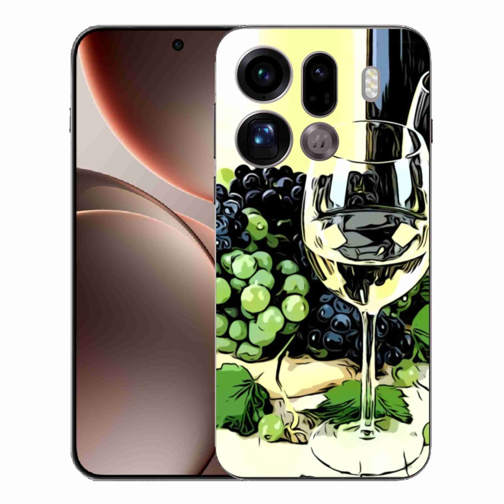 Gélový kryt mmCase na Oppo Find X9 Pro - pohár vína