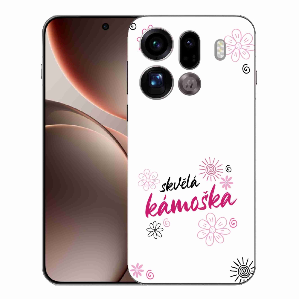 Gélový kryt mmCase na Oppo Find X9 Pro - skvelá kamoška biele pozadie