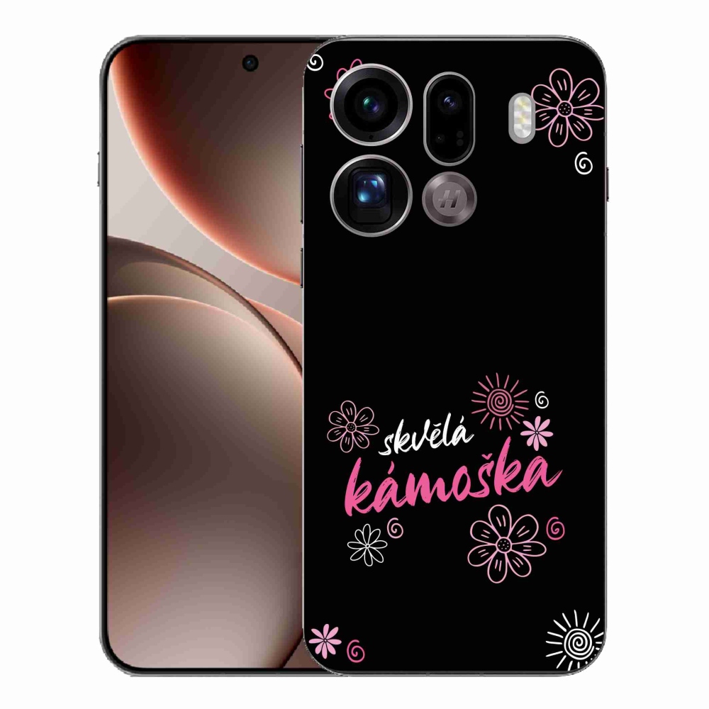 Gélový kryt mmCase na Oppo Find X9 Pro - skvelá kamoška čierne pozadie