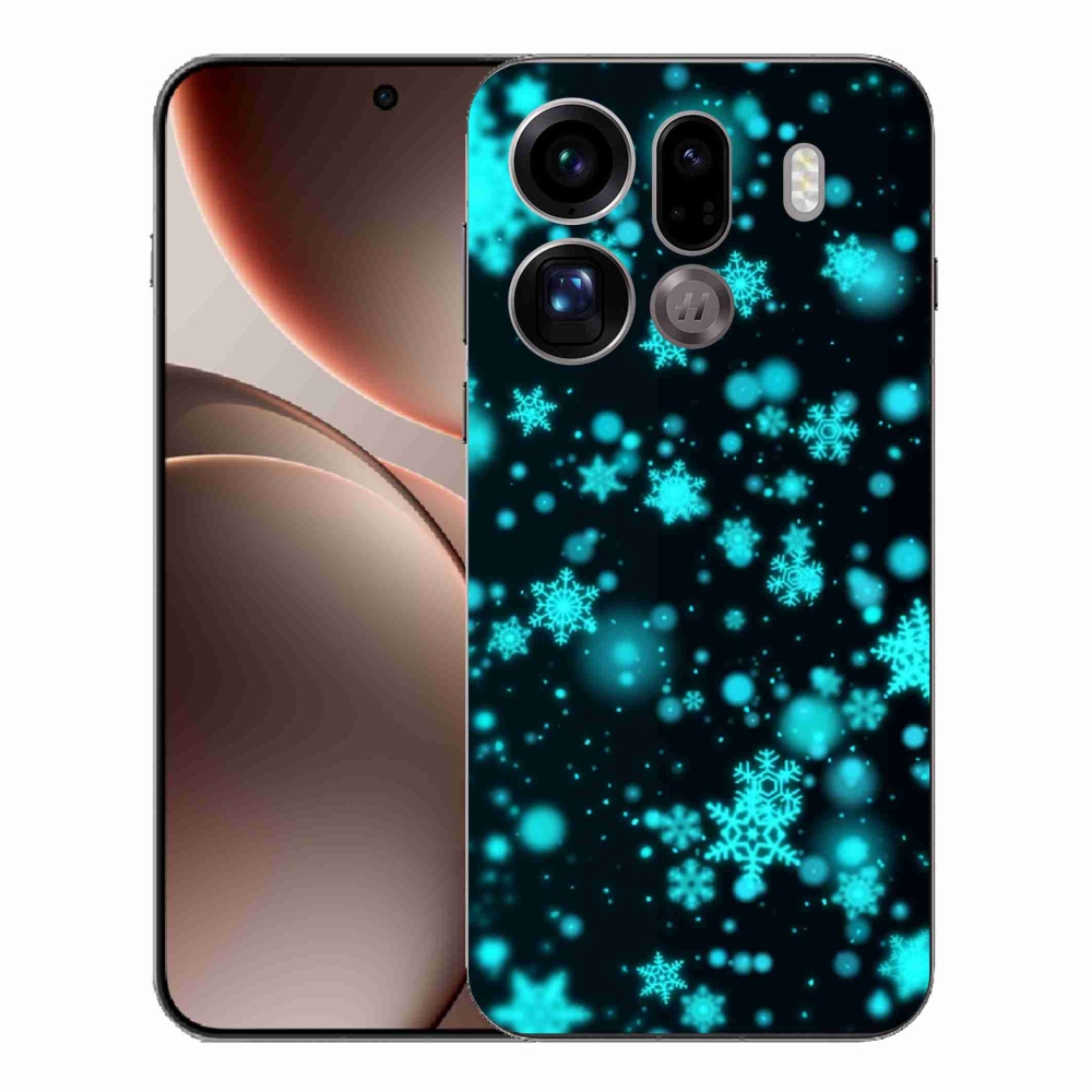 Gélový kryt mmCase na Oppo Find X9 Pro - snehové vločky 1